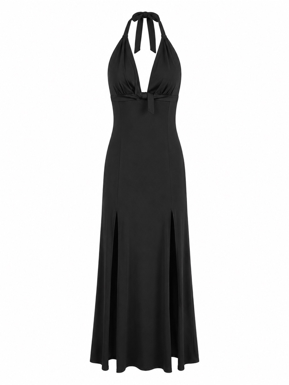 Midnight Halter Maxi Dress